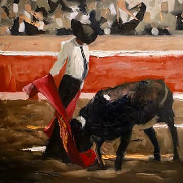 el matador - original oil painting by Peter O'Neill