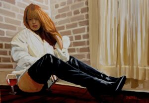 Caitlin - original oil painting by Peter ONeill