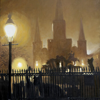 St. Louis Cathedral Evening Fog